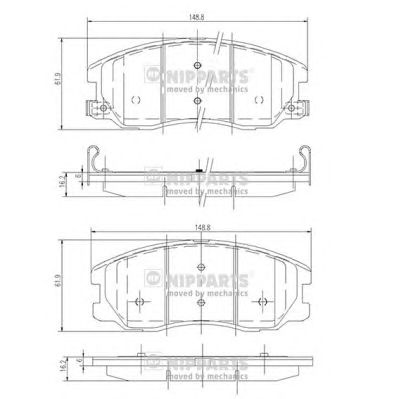 NIPPARTS j3600913 -  Комплект тормозных колодок, дисковый тормоз