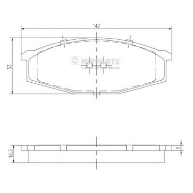 NIPPARTS j3601034 -  Комплект тормозных колодок, дисковый тормоз