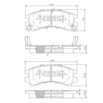 NIPPARTS j3601035 -  Комплект тормозных колодок, дисковый тормоз