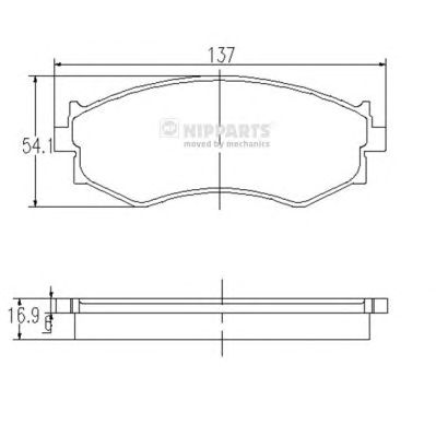 NIPPARTS j3601042 -  Комплект тормозных колодок, дисковый тормоз
