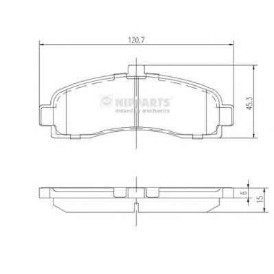 NIPPARTS j3601053 -  Комплект тормозных колодок, дисковый тормоз