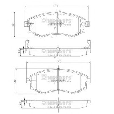 NIPPARTS j3601055 -  Комплект тормозных колодок, дисковый тормоз