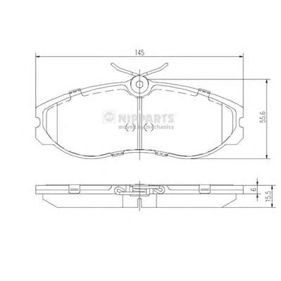 NIPPARTS j3601056 -  Комплект тормозных колодок, дисковый тормоз