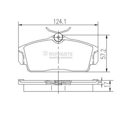 NIPPARTS j3601068 -  Комплект тормозных колодок, дисковый тормоз