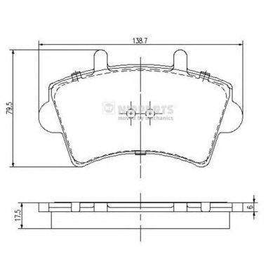 NIPPARTS j3601079 -  Комплект тормозных колодок, дисковый тормоз