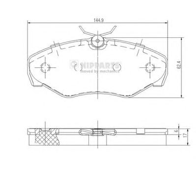 NIPPARTS j3601080 -  Комплект тормозных колодок, дисковый тормоз