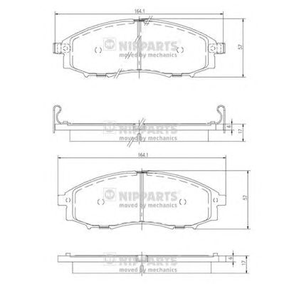 NIPPARTS j3601088 -  Комплект тормозных колодок, дисковый тормоз