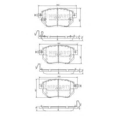 NIPPARTS j3601092 -  Комплект тормозных колодок, дисковый тормоз