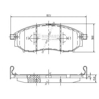 NIPPARTS j3601094 -  Комплект тормозных колодок, дисковый тормоз