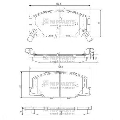NIPPARTS j3602031 -  Комплект тормозных колодок, дисковый тормоз