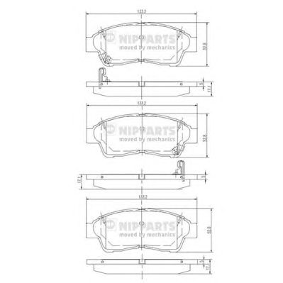 NIPPARTS j3602064 -  Комплект тормозных колодок, дисковый тормоз