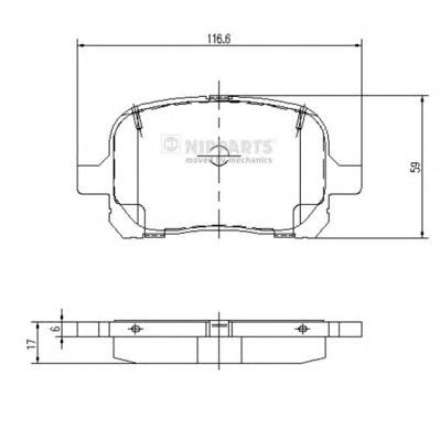 NIPPARTS j3602081 -  Комплект тормозных колодок, дисковый тормоз