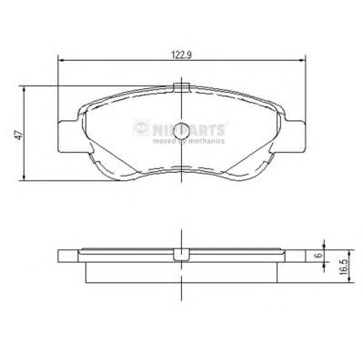 NIPPARTS j3602122 -  Комплект тормозных колодок, дисковый тормоз