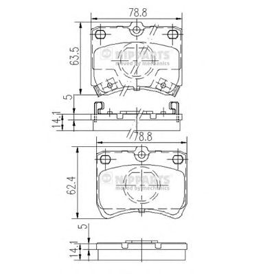 NIPPARTS j3603032 -  Комплект тормозных колодок, дисковый тормоз