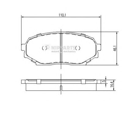 NIPPARTS j3603037 -  Комплект тормозных колодок, дисковый тормоз
