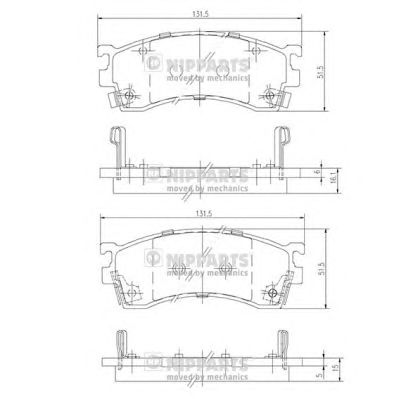 NIPPARTS j3603038 -  Комплект тормозных колодок, дисковый тормоз