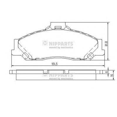 NIPPARTS j3603053 -  Комплект тормозных колодок, дисковый тормоз