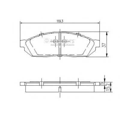 NIPPARTS j3604004 -  Комплект тормозных колодок, дисковый тормоз