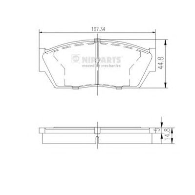 NIPPARTS j3604013 -  Комплект тормозных колодок, дисковый тормоз