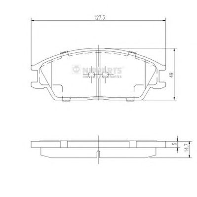 NIPPARTS j3604020 -  Комплект тормозных колодок, дисковый тормоз