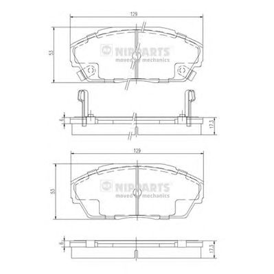 NIPPARTS j3604026 -  Комплект тормозных колодок, дисковый тормоз