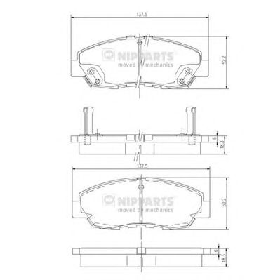 NIPPARTS j3604030 -  Комплект тормозных колодок, дисковый тормоз