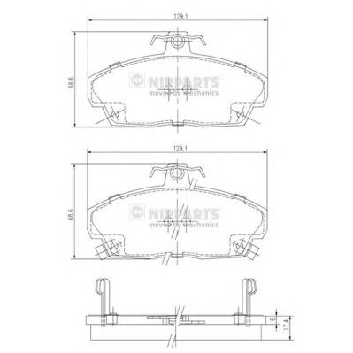 NIPPARTS j3604031 -  Комплект тормозных колодок, дисковый тормоз