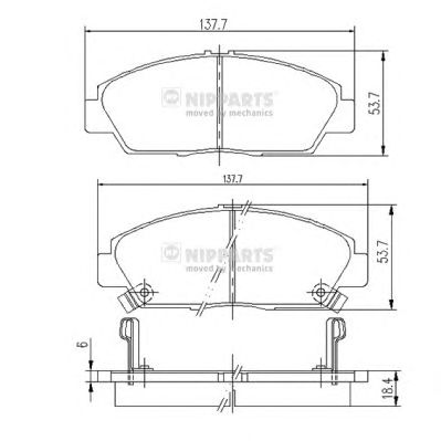 NIPPARTS j3604037 -  Комплект тормозных колодок, дисковый тормоз