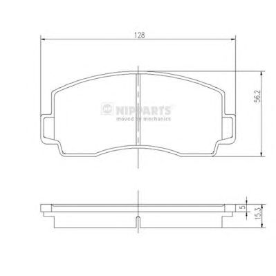 NIPPARTS j3605002 -  Комплект тормозных колодок, дисковый тормоз