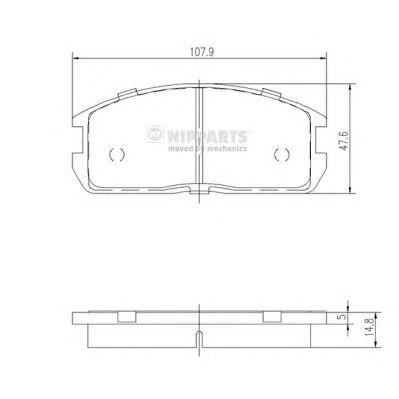 NIPPARTS j3605024 -  Комплект тормозных колодок, дисковый тормоз