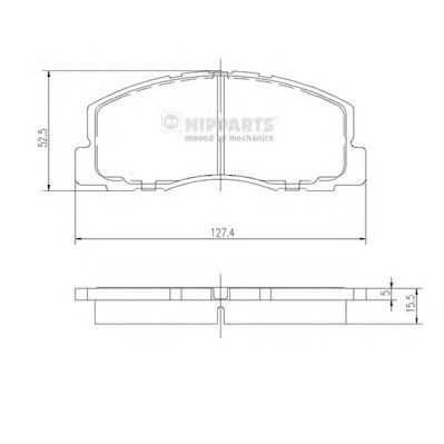 NIPPARTS j3605025 -  Комплект тормозных колодок, дисковый тормоз