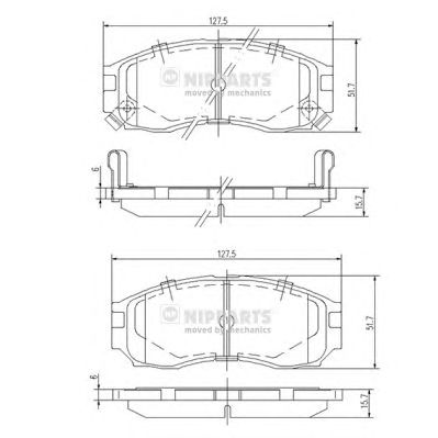NIPPARTS j3605030 -  Комплект тормозных колодок, дисковый тормоз