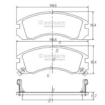 NIPPARTS j3605031 -  Комплект тормозных колодок, дисковый тормоз