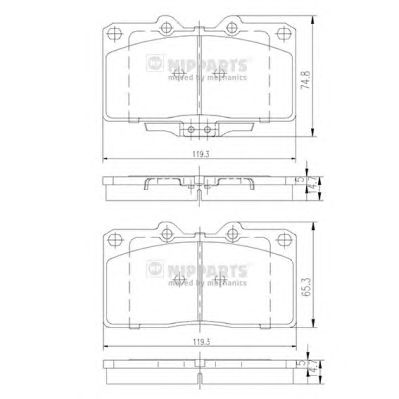 NIPPARTS j3605033 -  Комплект тормозных колодок, дисковый тормоз
