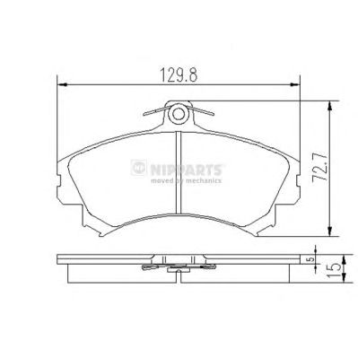 NIPPARTS j3605036 -  Комплект тормозных колодок, дисковый тормоз