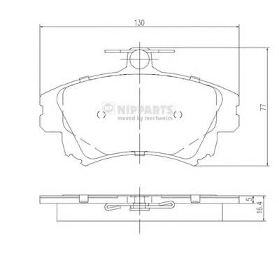 NIPPARTS j3605042 -  Комплект тормозных колодок, дисковый тормоз