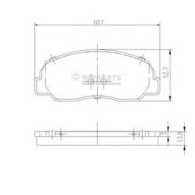 NIPPARTS j3606001 -  Комплект тормозных колодок, дисковый тормоз
