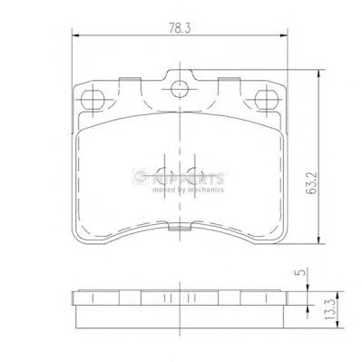 NIPPARTS j3606005 -  Комплект тормозных колодок, дисковый тормоз