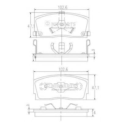 NIPPARTS j3606006 -  Комплект тормозных колодок, дисковый тормоз