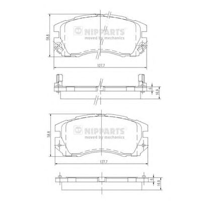 NIPPARTS j3607009 -  Комплект тормозных колодок, дисковый тормоз