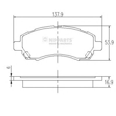 NIPPARTS j3607012 -  Комплект тормозных колодок, дисковый тормоз