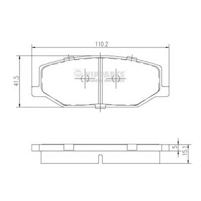 NIPPARTS j3608003 -  Комплект тормозных колодок, дисковый тормоз