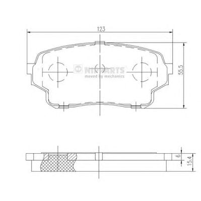 NIPPARTS j3608027 -  Комплект тормозных колодок, дисковый тормоз