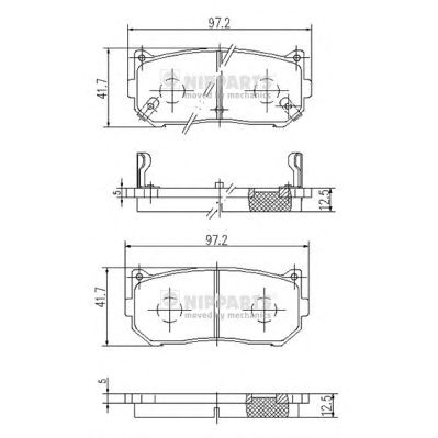 NIPPARTS j3610301 -  Комплект тормозных колодок, дисковый тормоз