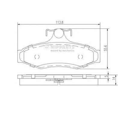NIPPARTS j3610901 -  Комплект тормозных колодок, дисковый тормоз