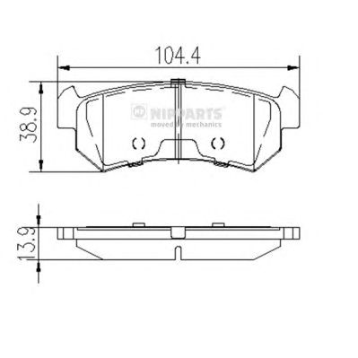 NIPPARTS j3610903 -  Комплект тормозных колодок, дисковый тормоз