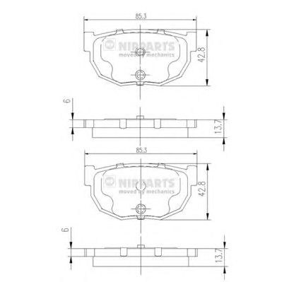 NIPPARTS j3611021 -  Комплект тормозных колодок, дисковый тормоз