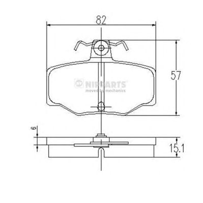 NIPPARTS j3611031 -  Комплект тормозных колодок, дисковый тормоз