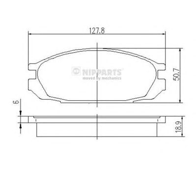 NIPPARTS j3611032 -  Комплект тормозных колодок, дисковый тормоз