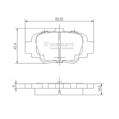 NIPPARTS j3611035 -  Комплект тормозных колодок, дисковый тормоз